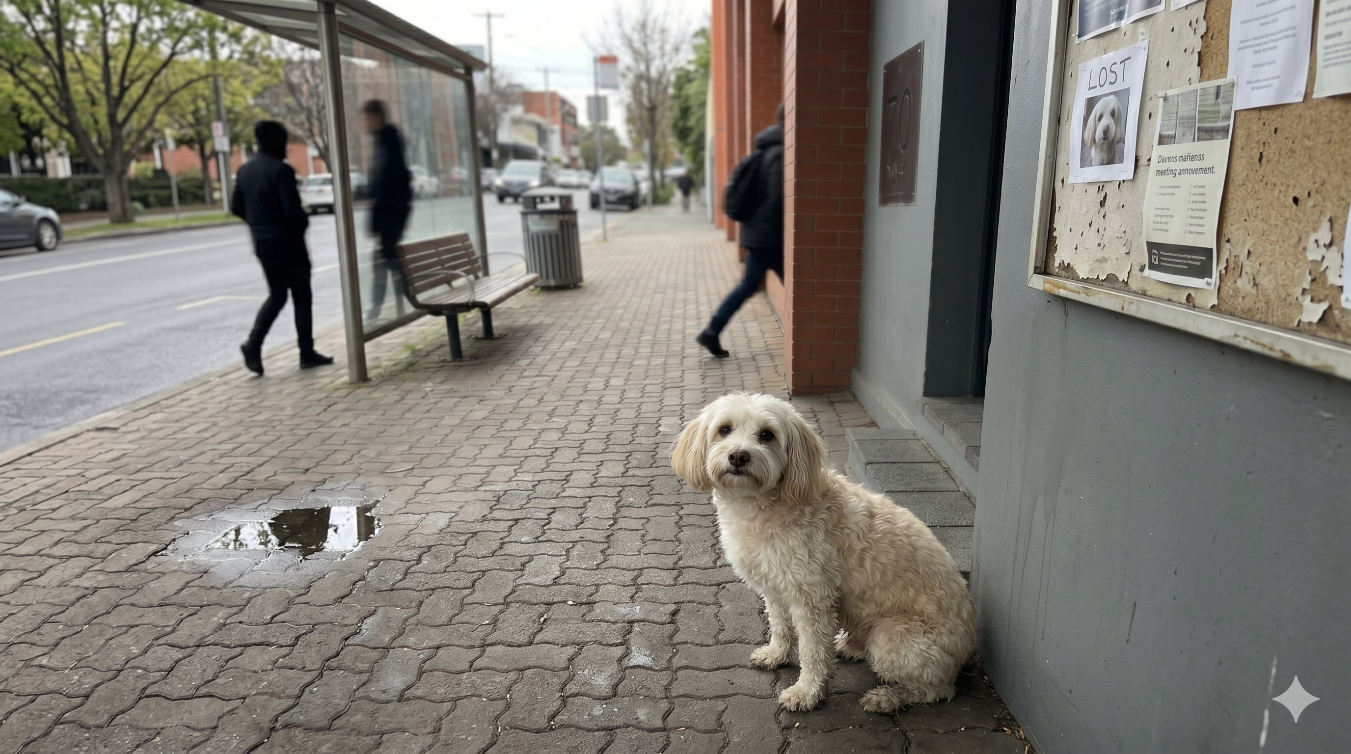 A lost dog being reported through the CiviSnap camera